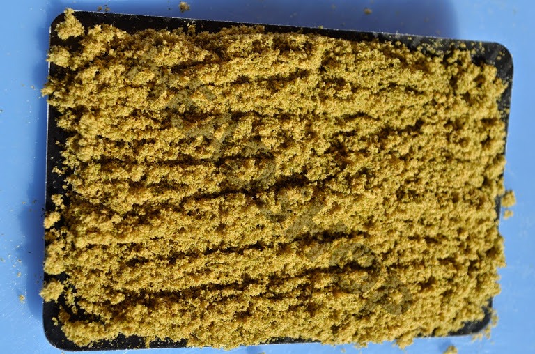 Extraction à sec de résine