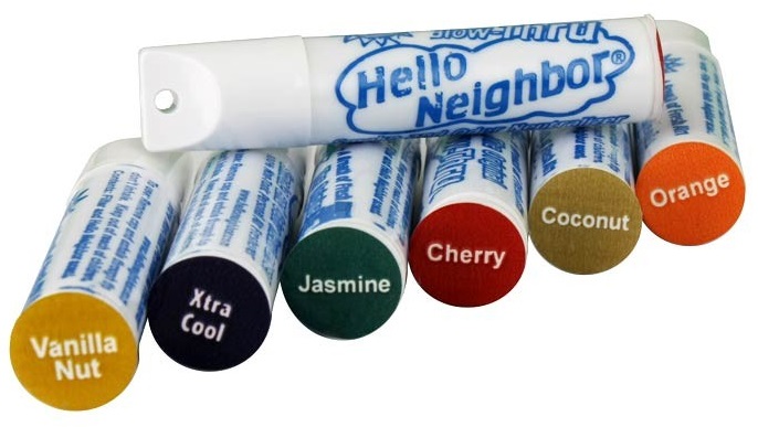 Différents parfums sont disponibles pour masquer l'odeur de cannabis ou de tabac Hello Neighbor