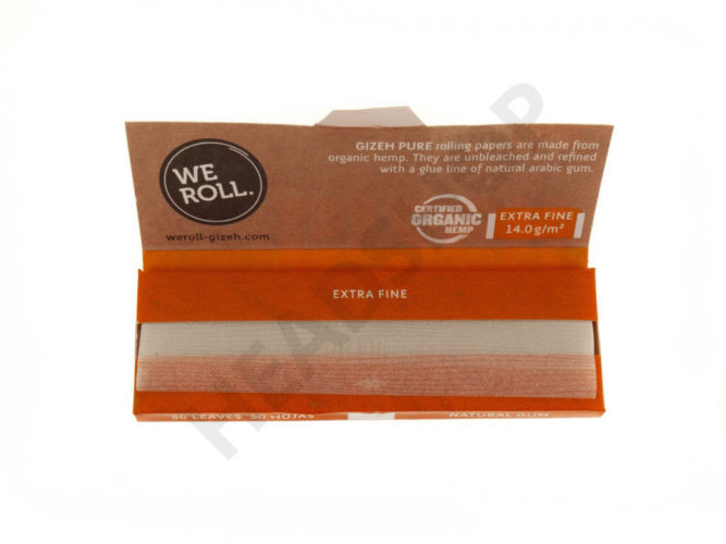 Gizeh Pure 1/4 Extra Fine, feuilles de chanvre organique non blanchies