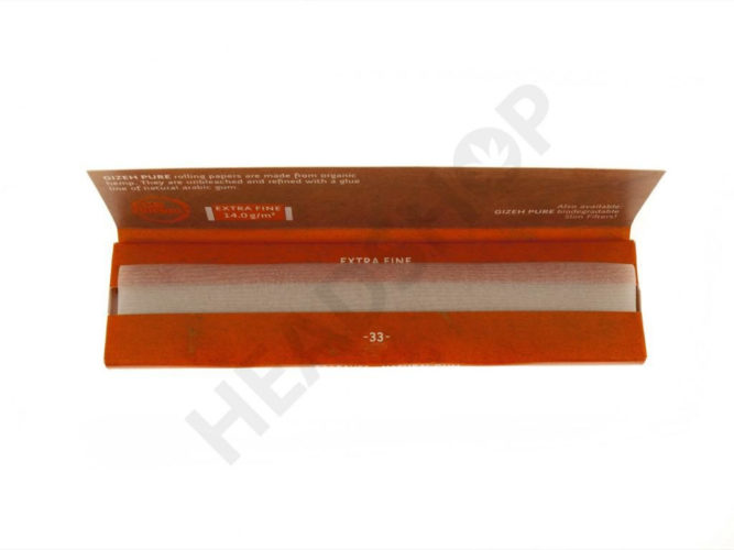 Gizeh Pure King Size Slim, papier 100% organique en format King Size